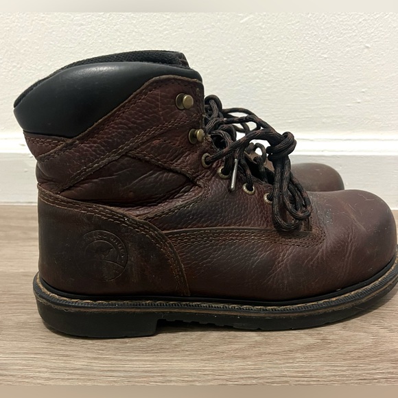 Red Wing Irish Setter 83604 Brown Leather Aluminum Toe Work Boots Mens Size 8.5 - Picture 3 of 9